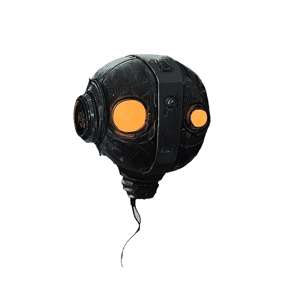 Floating Robot Head